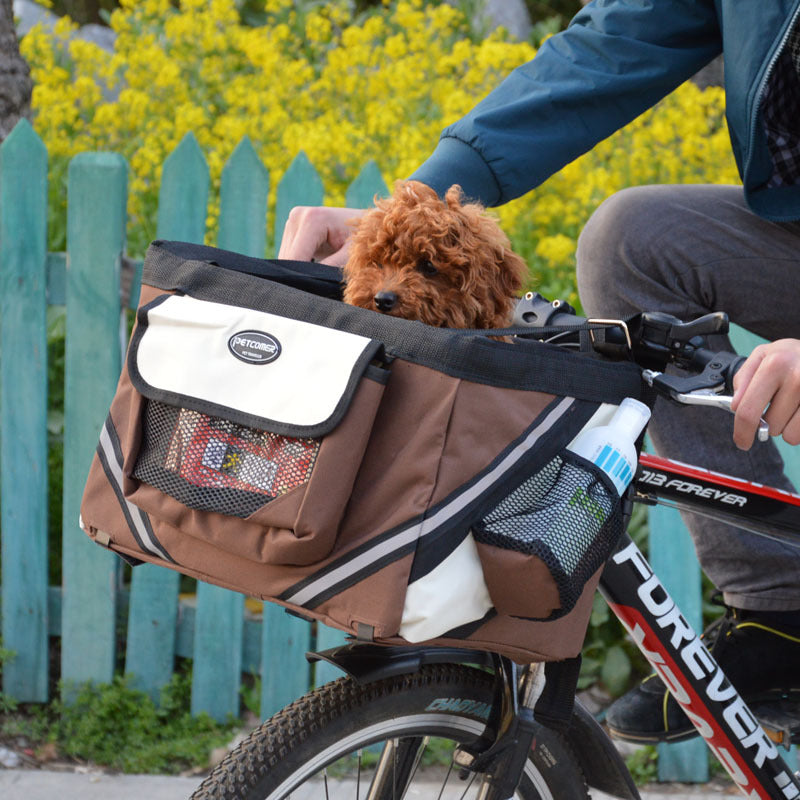 Pet Bicycle Carrier Cat Dog Bicycle Bag Bike Removable