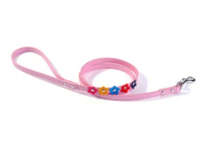 Double row flower pet collar