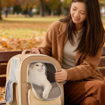 Breathable Pet Carrier Backpack, Warm & Comfortable